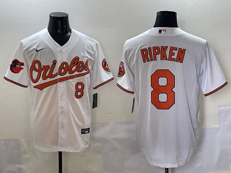 Men Baltimore Orioles #8 Ripken White Game 2025 Nike MLB Jersey style 5092